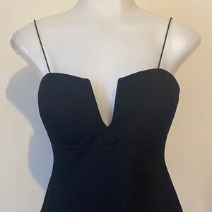 Lush Spaghetti Strap Black Cocktail Dress